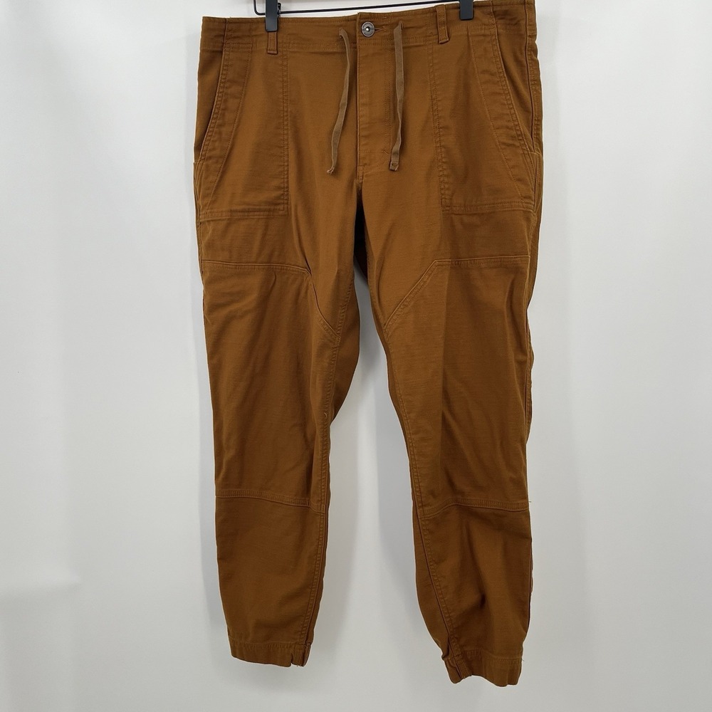 REI Men's Trailsmith Jogger Tan 38x30 Gorpcore Outdoor Canvas Drawstring